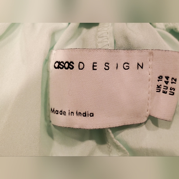 NWOT ASOS DESIGN  Elegant Mint Green Maxi Dress, Size 12. - Picture 7 of 12